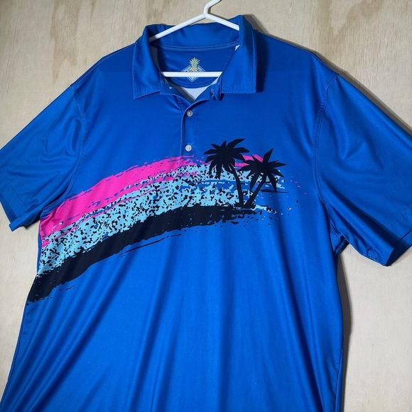 Chubbies The Weekend Has Arrived Golf Polo Shirt Mens XL Blue Short Sleeve - Picture 2 of 9